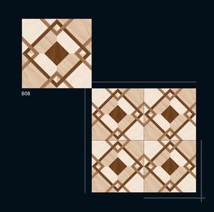 Carreaux numériques modernes en céramique émaillée Salle de bains 600x600mm Finition brillante Style classique 5mm d'épaisseur Utilisation extérieure Isolation thermique - Product Image 4