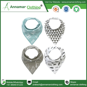 Bavoirs en coton pour bébé |   Bavoirs bandana doux et respirants |   Bavoirs d'alimentation lavables et réutilisables |   Bavoirs imprimés réglables | - Product Image 4