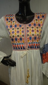 Latest Design Cotton Embroidery <b>Printed</b> Kaftan Moroccan Dubai Abaya <b>Islamic</b> Women'S Muslim Dress - Product Image 2