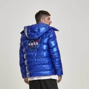 Chaqueta de invierno Unisex de lujo, gran oferta, talla grande, impermeable, Burbuja, Puffer, capucha de piel de oveja, azul brillante, cuello levantado, cierre de cremallera - Product Image 3