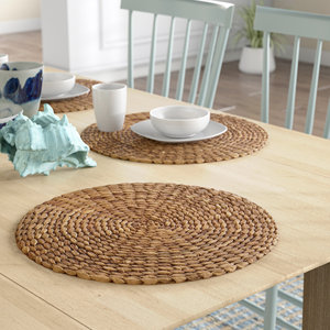 ¿Venta al por mayor Eco trenzado de mimbre hecha a mano salvamanteles de jacinto de agua tejido ronda manteles? WA: + 84327746158 - Product Image 3
