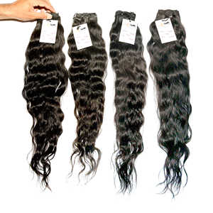 Paquets de cheveux crus indiens bruts de vague profonde lâche, extensions de cheveux humains bouclés bruts vierges cambodgiens alignés sur les cuticules - Product Image 1