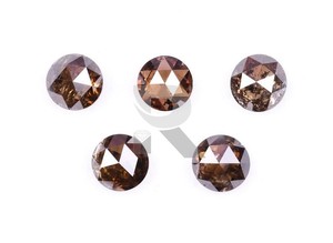 1.50 À 2.00 MM Lâche Rond Rose Coupe I1-I3 Clarté Fantaisie Diamant Brun - Product Image 2