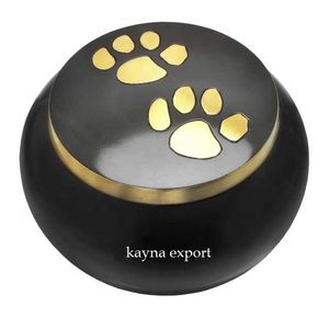 Urne Odyssey dernière conception et finie Urne pour animaux de compagnie en métal de vente chaude avec patte imprimée à bas prix Urnes pour animaux de compagnie finies brillantes - Product Image 5