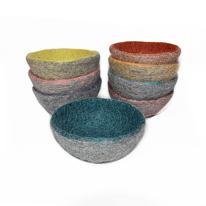 Bol en feutre fait à la main au népal/pour femmes, 12 cm, livraison gratuite - Product Image 1