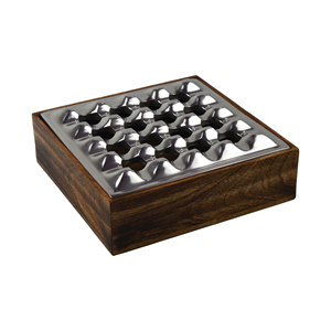 Bandeja para fumar con rejilla, tablero de Metal chapado y acabado de Base pintada, lo mejor para accesorios para fumar - Product Image 4