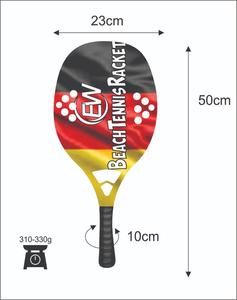 Raquetas de Tenis Playa Personalizadas de Carbono y Fibra de Vidrio con sus Logotipos y Combinaciones de Colores 310-330g 50cm - Product Image 4