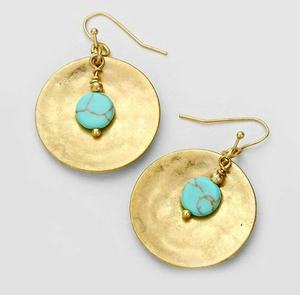 Pendientes y pulsera martillados de Metal de latón antiguo y plata de cobre a la última moda elegante 2025 para ropa de fiesta - Product Image 6