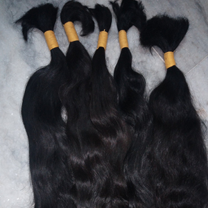 Cheveux naturels remy, livraison gratuite, cheveux humains bouclés, en vrac, naturels, meilleur qualité, donateur, doux et lisse, style indien - Product Image 1