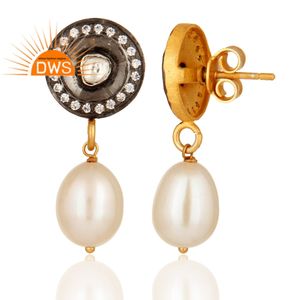 Boucles d'oreilles en cristal pour femmes, boucles en pierre précieuse, plaqué or 925, argent, Style victorien, création de bijoux - Product Image 3