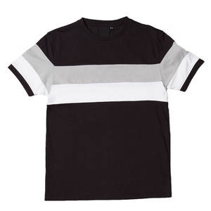 T-shirt décontracté à manches courtes avec motif imprimé O-Neck Jersey Fabric Garment Dyed Design - Product Image 1