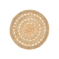 Nouveau tapis de sol léger en jute naturelle tissée avec revêtement PA, design personnalisé, 120 GSM, pour le rangement des vêtements, fabriqué au Bangladesh