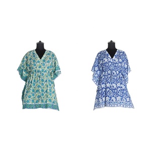 Nouveau design 2025 robe pour filles/dames Pure soie court Caftan de Jaipur inde vente en gros main bloc imprimé robe abordable - Product Image 1