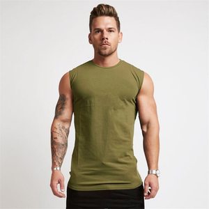 Hot <b>Men</b> Cotton Tank Top Black Color High Quality <b>Singlet</b> Sleeveless Slim Fit Vest Breathable Quick Dry Formal Stand Collar - Product Image 2