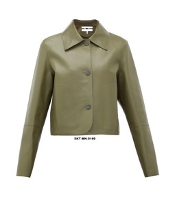 Veste de luxe pour femmes, décontractée, couleur Olive, en peau d'agneau, fourrure originale, nouveau Design, collection 2020 - Product Image 1