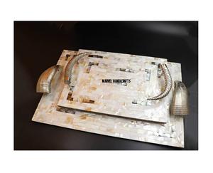 RAMADAN EVENT MOTHER of PEARL RESIN CRAFTS WOOD CRAFT SERVING TRAY for EID DECOR HOME DECOR CHOCOLATE TRAY GIVEAWAY <b>GIFT</b> GULF - Product Image 1