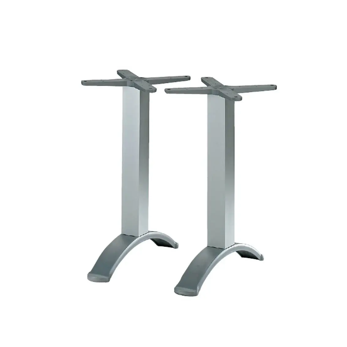 Gambe per tavolo da pranzo a forma di triangolo in alluminio di fissaggio e piegatura gambe per tavolo con cerniere nere in metallo