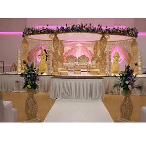 Mandap de Madera Tallada con Diseño Paisley para Bodas Hindúes, Mandap de Madera Estilo Paisley para Bodas, Mandap de Madera Indio Maravilloso para Bodas en Atlanta, Reino Unido - Product Image 1