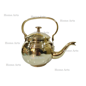 Hervidor de té y café de cobre de diseñador con asa de latón, tetera de Calidad exclusiva, tetera de agua de tamaño personalizado a granel - Product Image 6