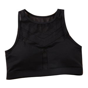 2024 chaud Sexy sans couture Fitness solide noir Patchwork conception antichoc sport soutien-gorge pour les femmes - Product Image 3