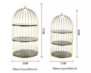 Plateau à gâteaux de fruits en acier inoxydable, assiette à fruits Offre Spéciale dorée pour mariage en acier inoxydable - Product Image 1