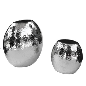 Ensemble de 2 vases à fleurs en métal aluminium pour la maison et les restaurants de mariage vase décoratif design moderne vases à fleurs en métal de taille personnalisée - Product Image 5