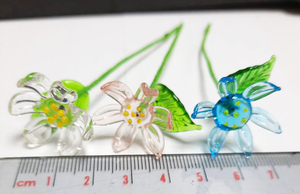 ก้านช่อดอกกุหลาบทำจากแก้ว Murano,ดอกใม้มือสำหรับตกแต่ง - Product Image 5