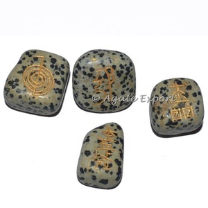 Dálmata a jaspe, conjunto de Reiki, esferas de gemas, venta al por mayor - Product Image 1