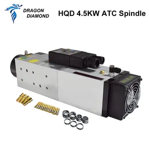 דרקון יהלומי מכירה לוהטת Hqd 4.5KW ATC CNC ציר מנוע ISO30 220v 380v 24000 סל"ד ציר מנוע Atc