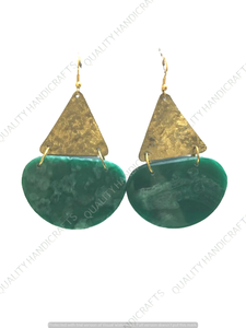 Pendientes de resina con incrustaciones en forma de corazón para mujer, aretes llamativos, joyería de moda para mujer, artesanías de calidad - Product Image 2