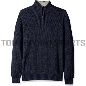 Factory Custom Logo 100% Merino Wool Sweater Men's Base Plain Crew Neck Grey knitted