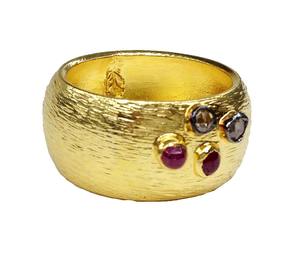 Natural Diamond Ruby Gemstones Rings Sterling Silver 925 Gold Plated Unique Rings Trendy <b>Charm</b> Gift Fashion Jewelry Wedding Ring - Product Image 1