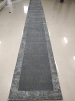 Tapis de luxe tufté à la main pour couloir I Tapis élégant en laine fait main à un prix abordable I Tapis antidérapant