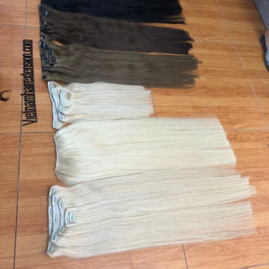 Extensions de cheveux humains à clipser à prix abordable, Remy vierges, lisses et ondulées - Product Image 1