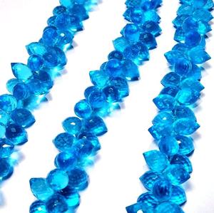Para Topacio Azul suizo forma de marquesa facetado Briolette corte cuentas de piedras preciosas sueltas piedra pulida Natural para la fabricación de joyas al por mayor - Product Image 2