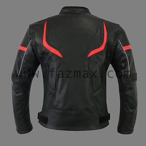 <b>Black</b> Cowhide Genuine Leather Biker <b>Jacket</b> Breathable and Windproof Sportswear Plus Size Motorcycle Leather <b>Jacket</b> - Product Image 3