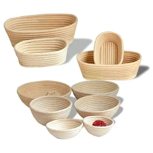 Professional Baking Hand Make Products Rattan Bread Proofing Basket Woven High Quality Ecofriendly