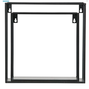 New <b>Black</b> Wall Display Racks Bookcases Furniture With Solid Frame and Metal Crafts or Storage Holders Living Room Cabinets - Product Image 4
