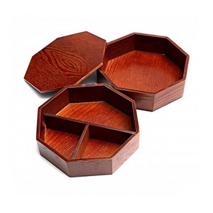 Boîte à bento en bois de la meilleure qualité Boîte à lunch avec panneau de séparation Boîte Tiffin de pique-nique de couleur marron à des prix abordables - Product Image 4