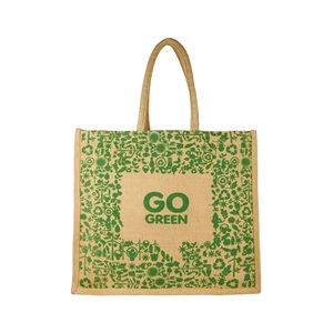 Sac d'épicerie en jute organique pour femmes, cabas d'épicerie imprimé, fourre-tout, de transport en Jute, pour la cuisine, 100% - Product Image 5
