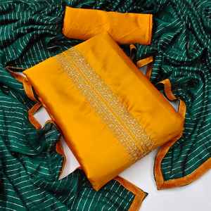 Vestido de seda y Santoon para mujer, ropa de fiesta, conjunto de traje de trabajo con cadena, Chander, Diablle, Jerry side, Dupatta de Royal Export - Product Image 2