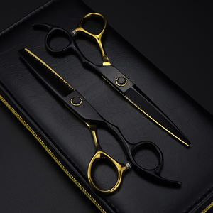 Ciseaux professionnels pour salon de coiffure, Kit de ciseaux haute Performance de 6.0 pouces, en or et noir, pour coiffeur, livraison gratuite - Product Image 6