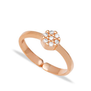 Bagues géométriques minimalistes et rondes pour femmes, bijoux en argent Sterling ajustable, fait à la main, populaire, nouvelle collection - Product Image 2