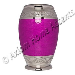 Urna de cremación de latón macizo, esmalte de Color rojo y azul, urna de funeral chapada en níquel para cenizas humanos por Axiom, acentos para el hogar - Product Image 5