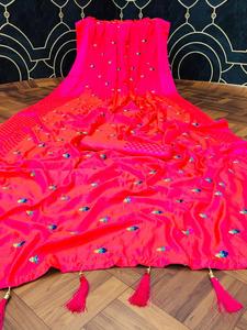 Vêtements de mariage, nouvelle collection 2020, sarla en soie, broderie, avec chemisier, bas prix, vente en gros - Product Image 4