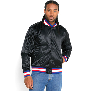 custom casual women's coats <b>jackets</b> zip up college satin varsity bomber <b>jacket</b> <b>for</b> women - Product Image 5