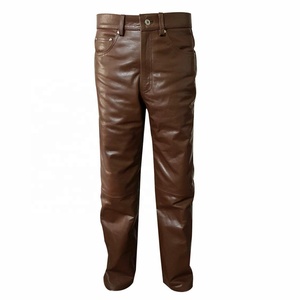 Pantalones de Motocicleta de Invierno para Hombre PIHA 2026, de Cuero Puro Marrón, Impermeables, para Carreras y Turismo, con Protección Genuina para Motociclistas - Product Image 3