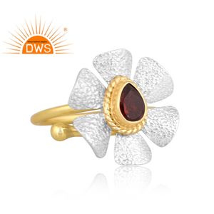 Handcrafted Best Selling Natural <b>Garnet</b> Gemstone Stackable <b>Ring</b> For Women Jewelry Manufacturer - Product Image 2