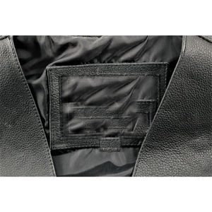 Superbes gilet de motard en cuir véritable pour hommes, gilet sans manches à col en v, Logo personnalisé imprimé - Product Image 2