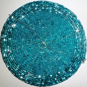 Coureur et sous-verres en verre perlé faits à la main indiens de nouveaux designs pour la décoration de table de mariage et de fête de noël - Product Image 3